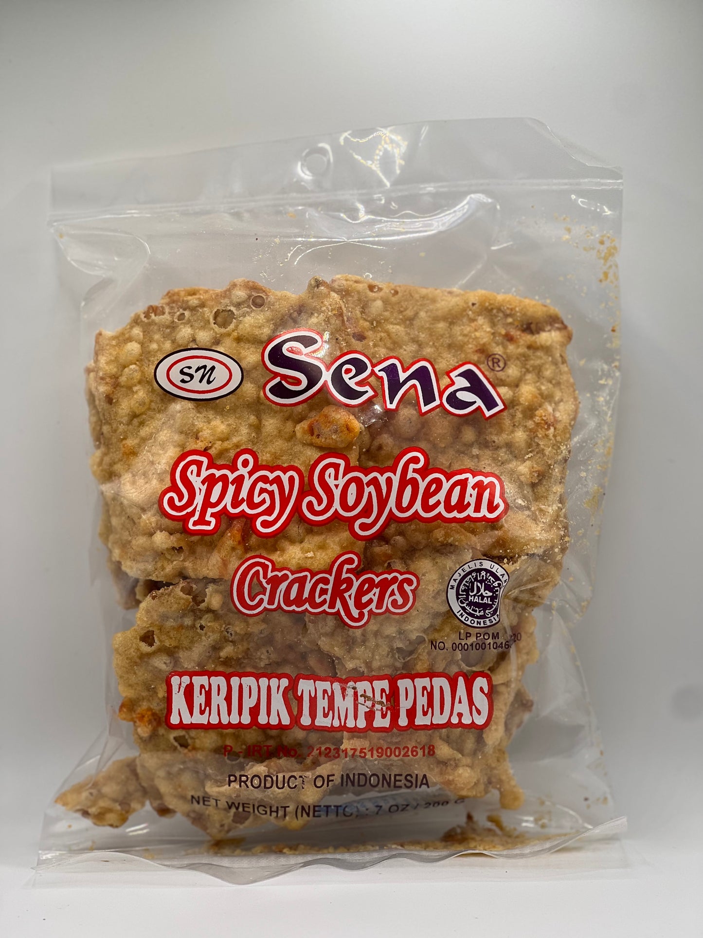 Sena Spicy Soybean Crackers - Keripik Tempe Pedas