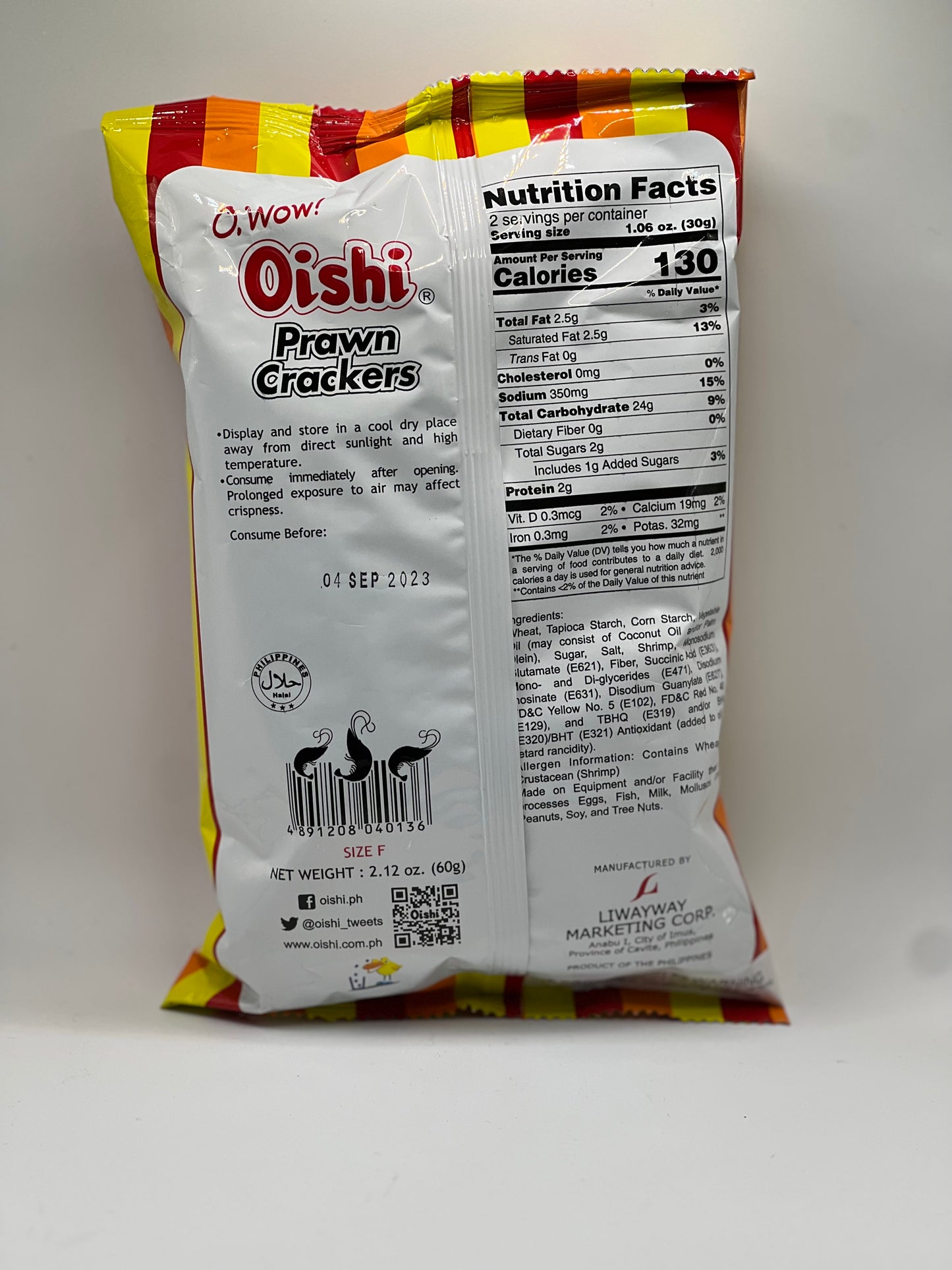 Oishi Prawn Crackers - 60g