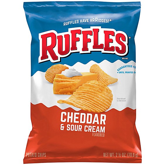 Ruffles Cheddar and Sour Cream Potato Chips