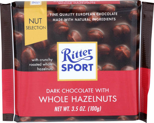 Rittersport Dark Chocolate Whole Hazelnut